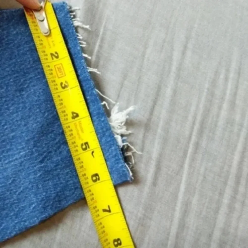 Levi's 501 Crop High Rise Denim Jeans Charleston Fun Straight Leg - Picture 7 of 10